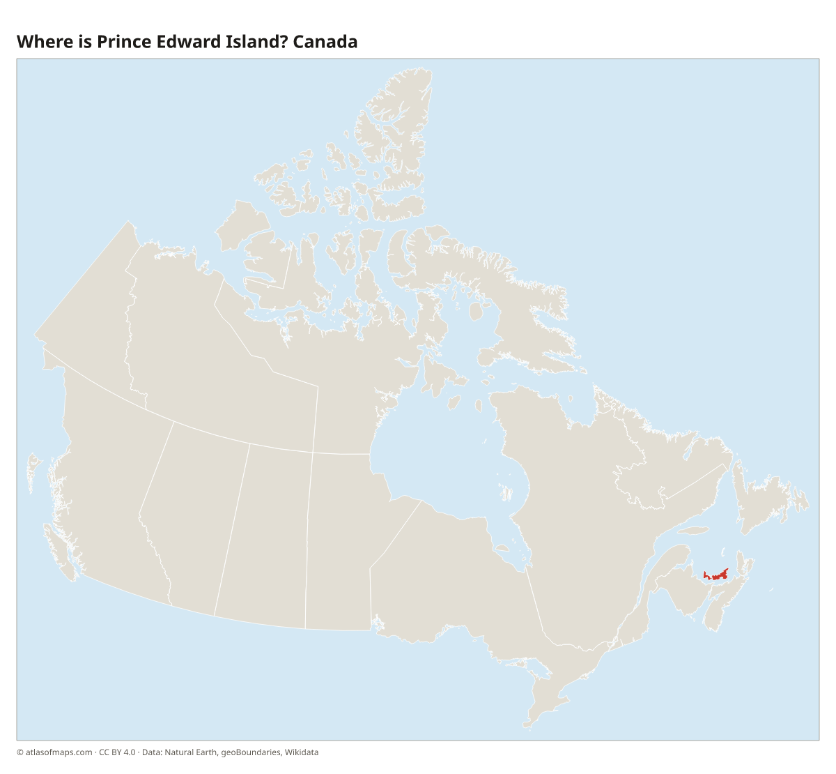 Location of Prince Edward Island in Canada