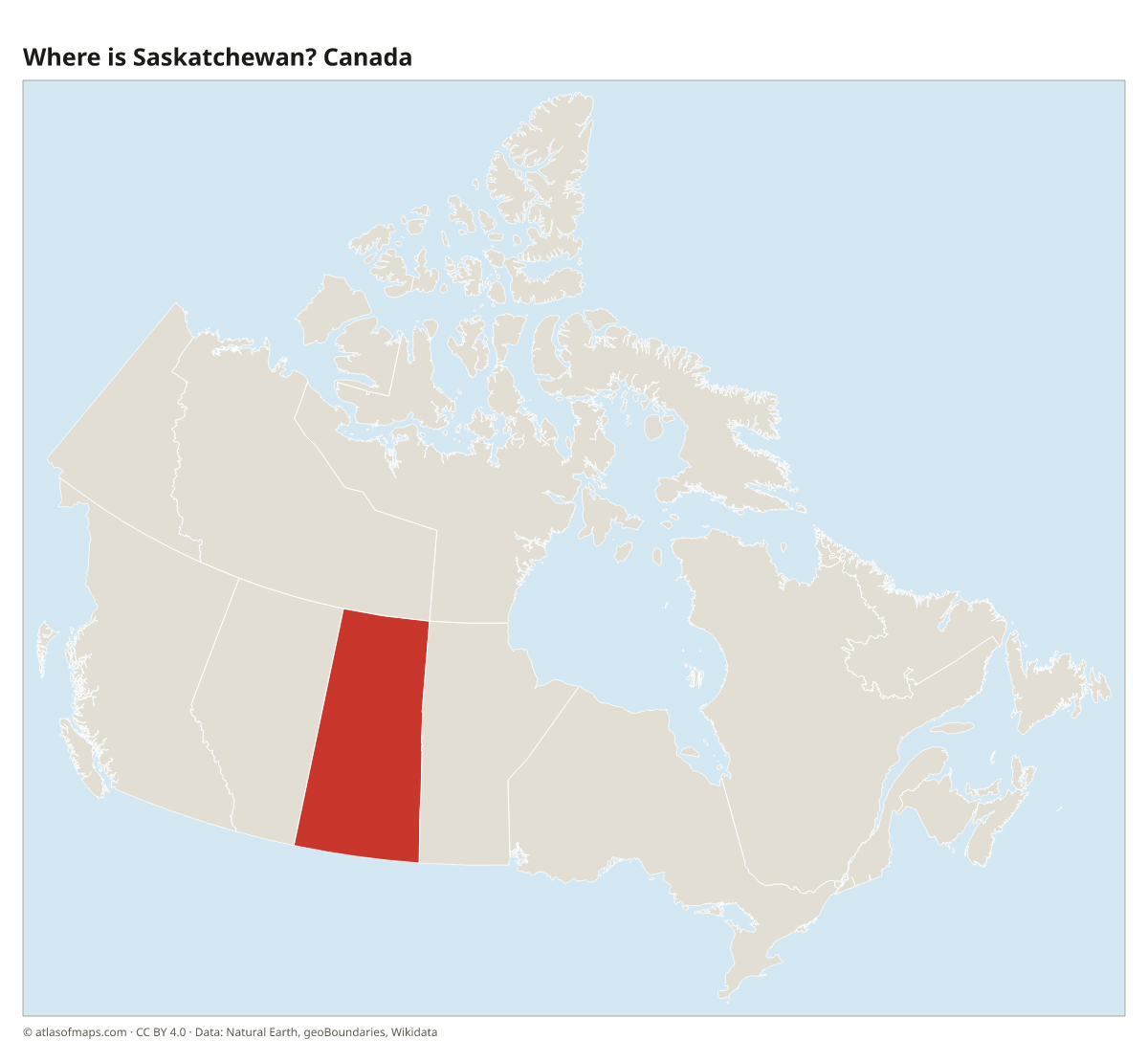 Location of Saskatchewan in Canada
