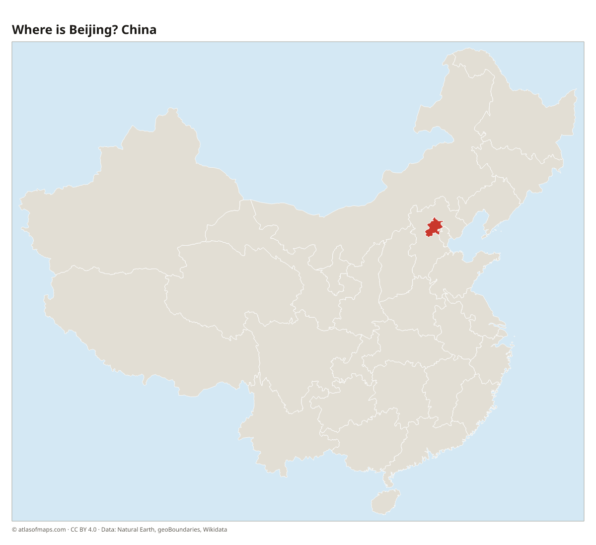 Location of Beijing in China