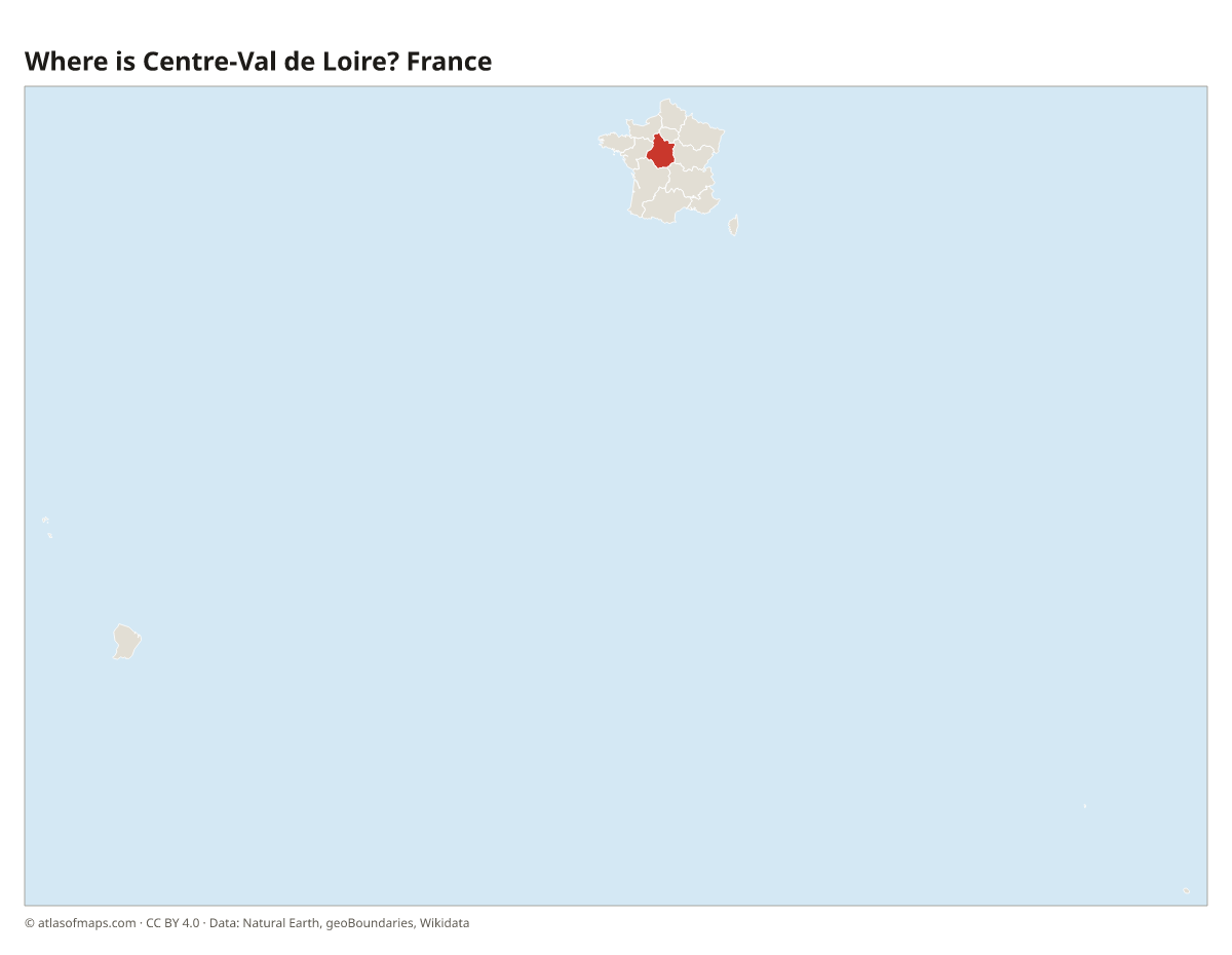 Location of Centre-Val de Loire in France