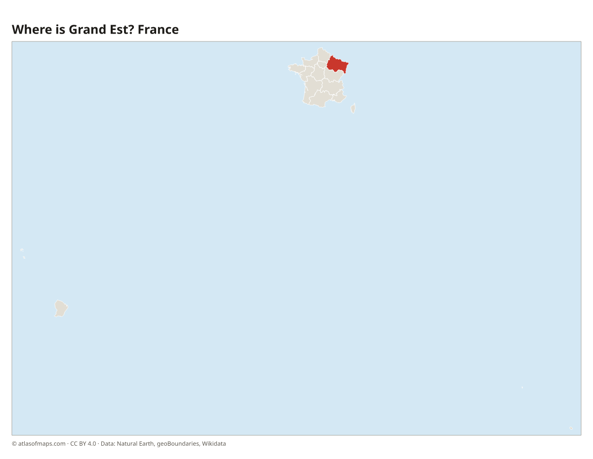 Location of Grand Est in France