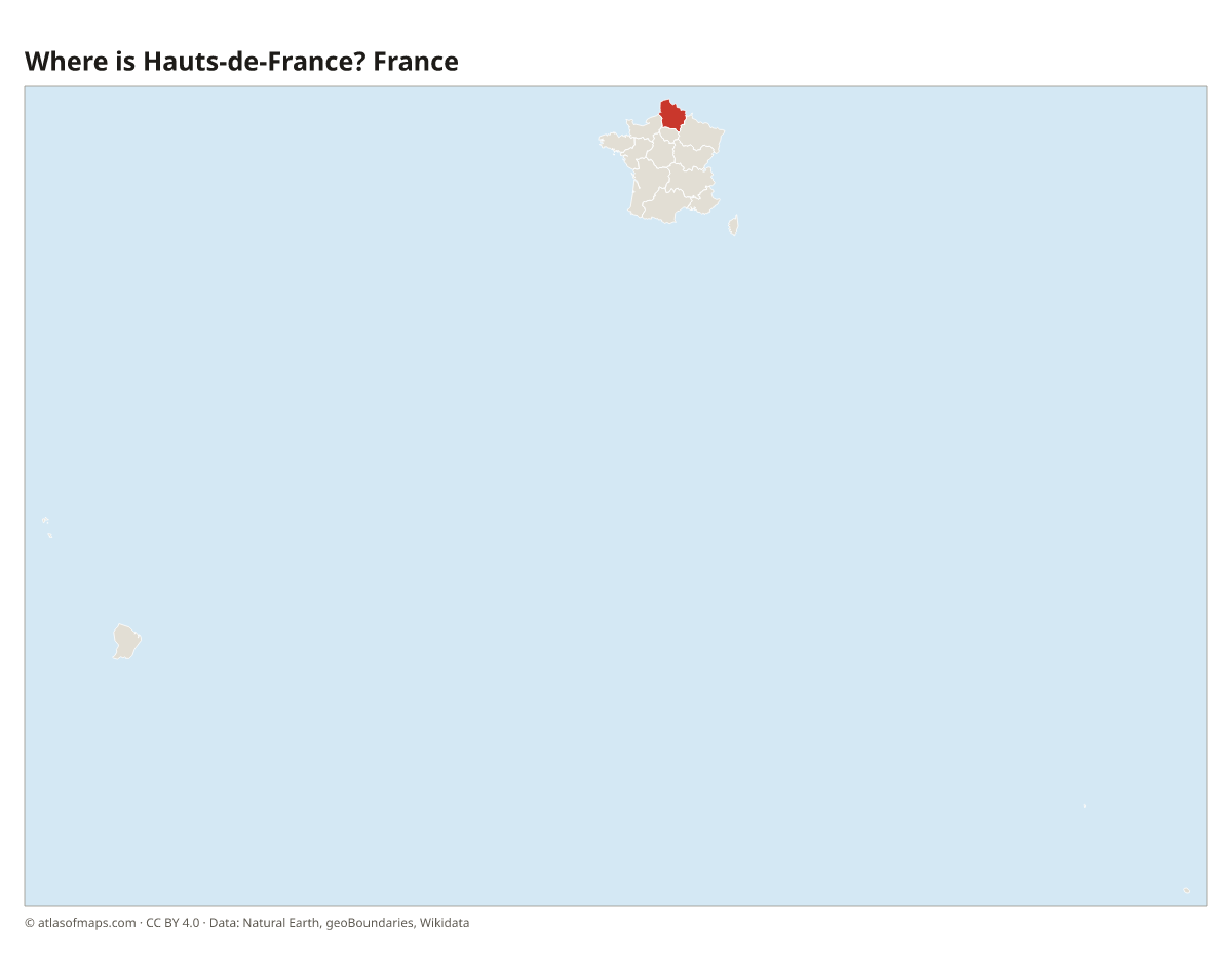 Location of Hauts-de-France in France