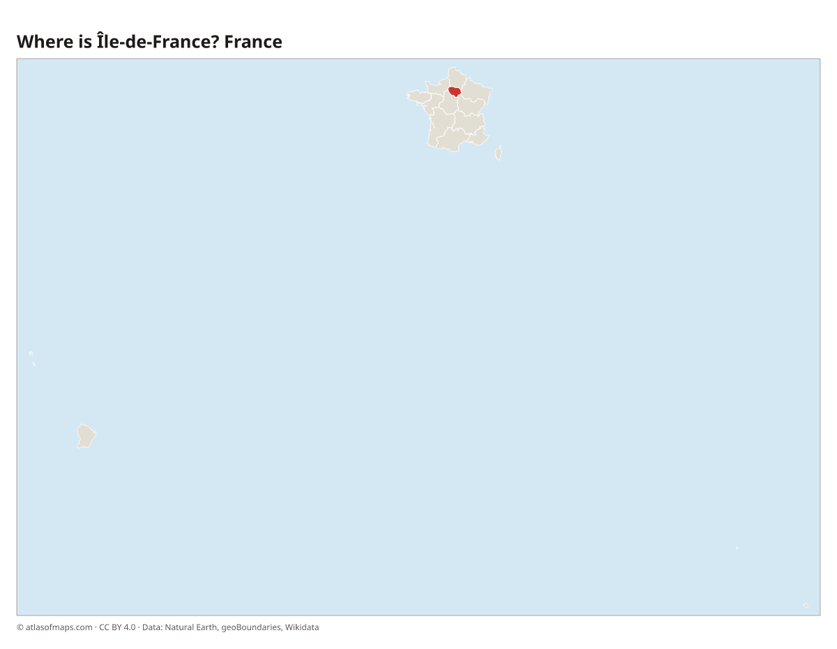 Location of Île-de-France in France