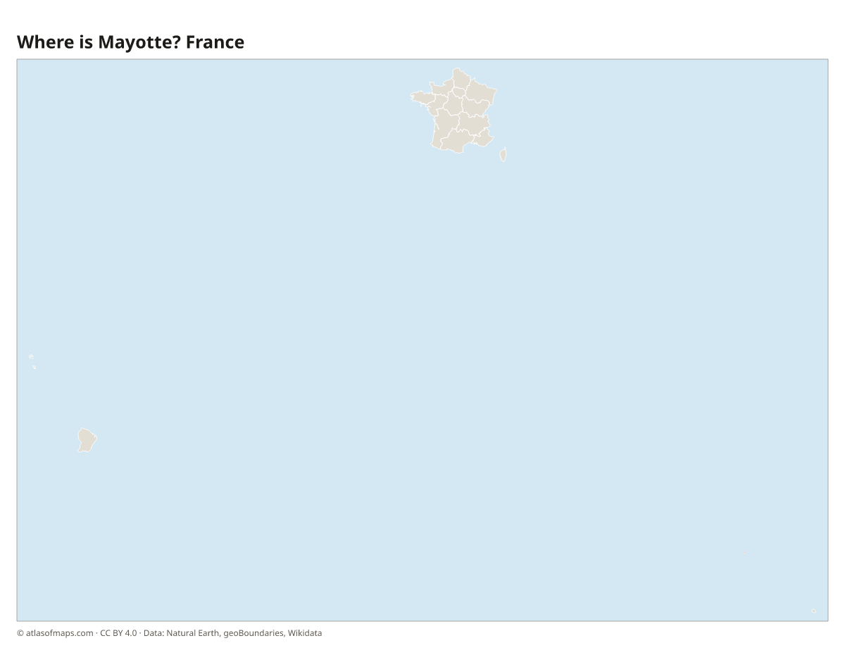 Location of Mayotte in France