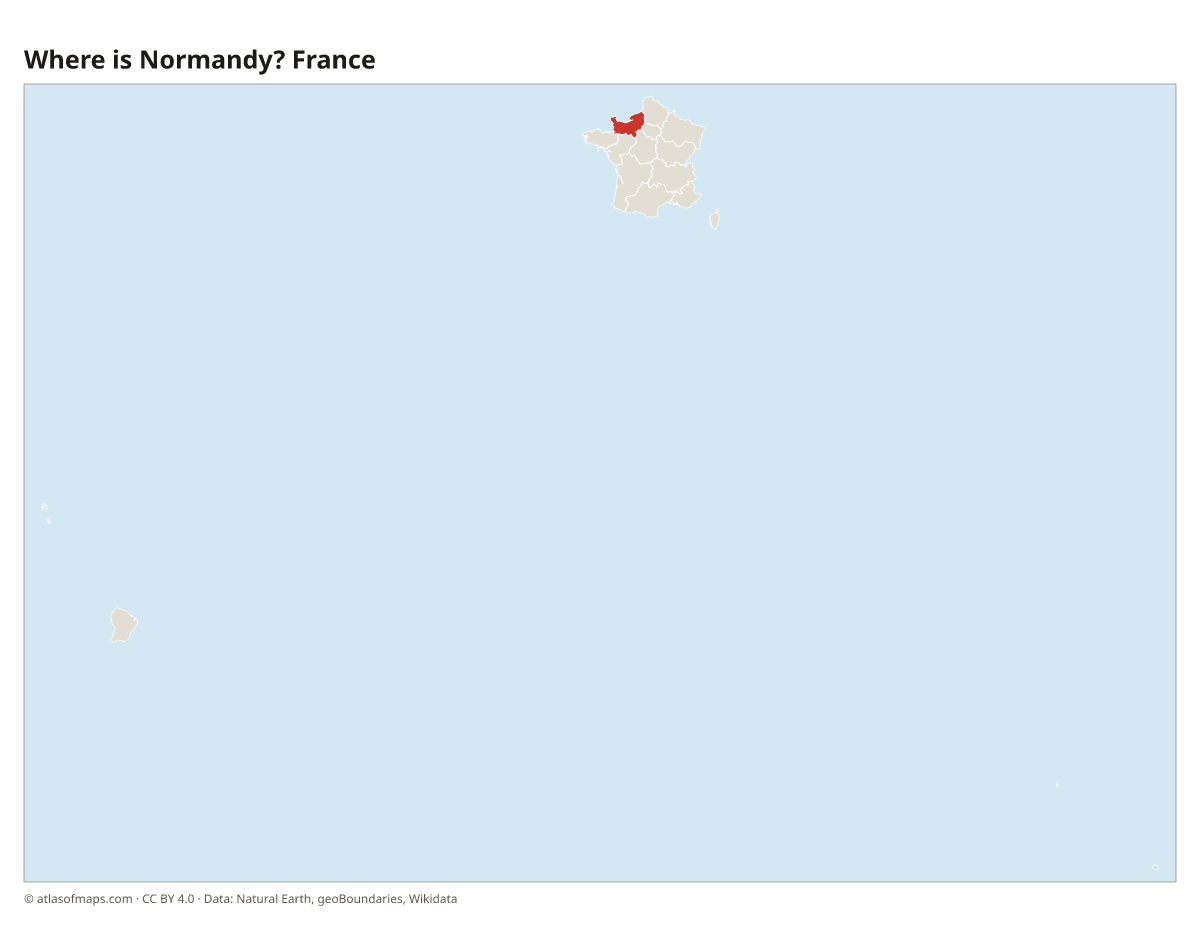 Location of Normandy in France