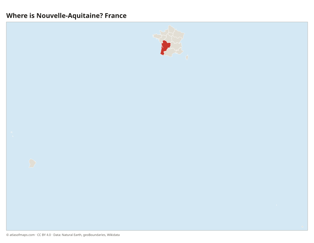 Location of Nouvelle-Aquitaine in France