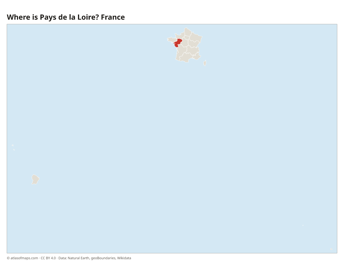 Location of Pays de la Loire in France