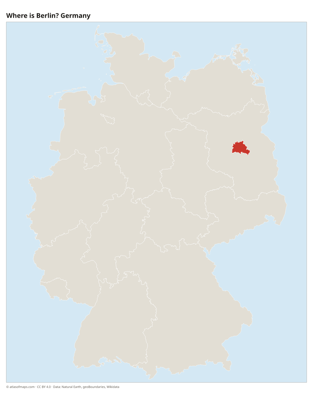 Location of Berlin in Germany