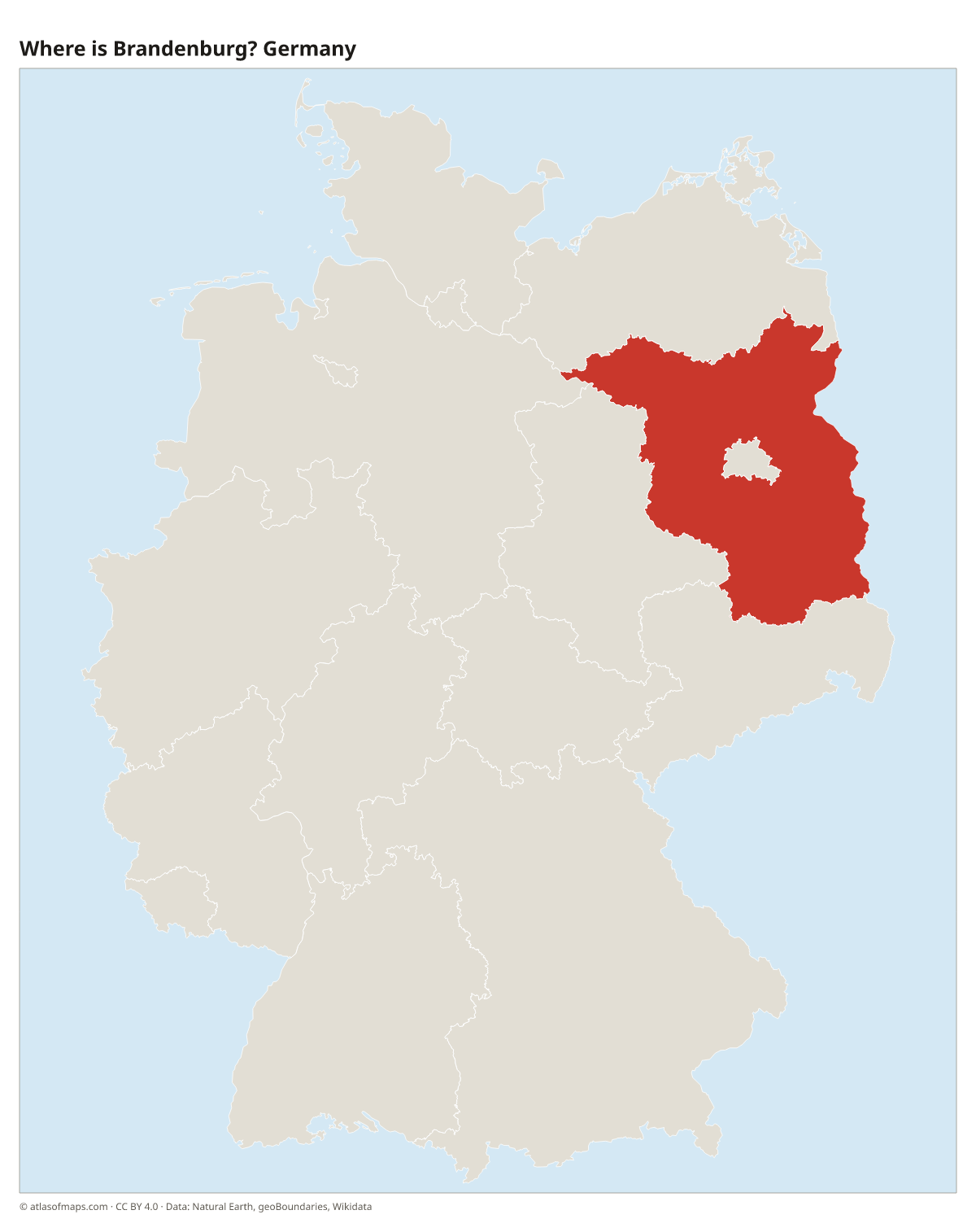 Location of Brandenburg in Germany