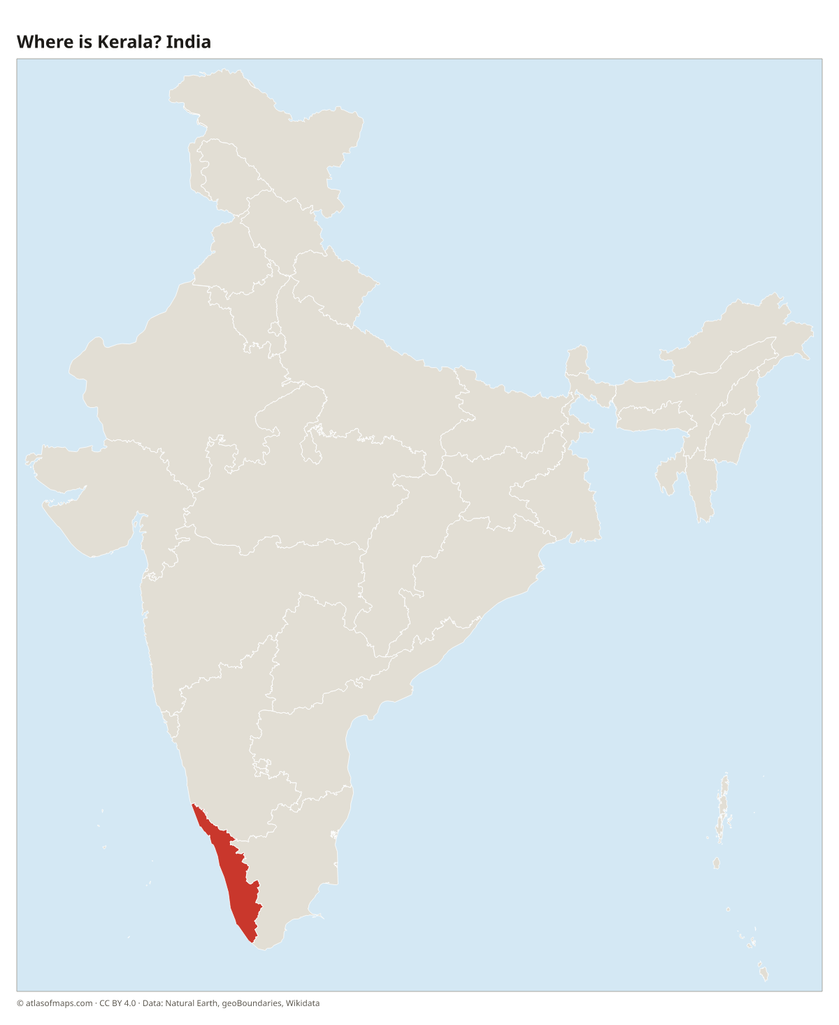 Location of Kerala in India