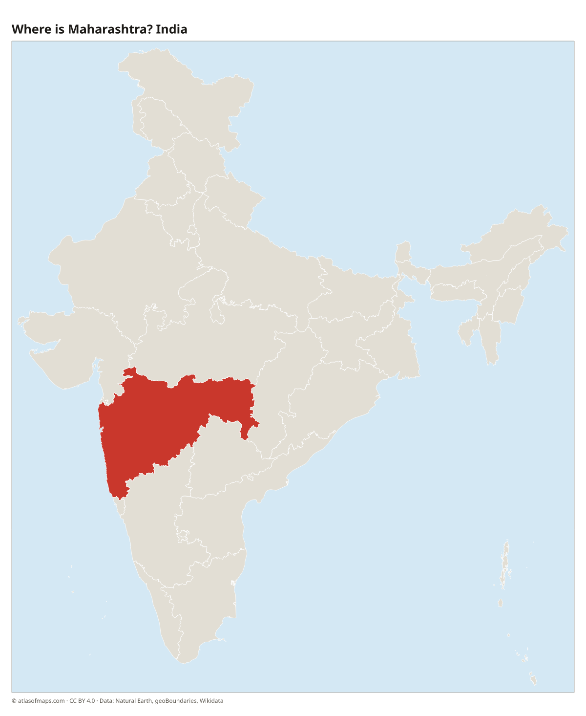 Location of Maharashtra in India