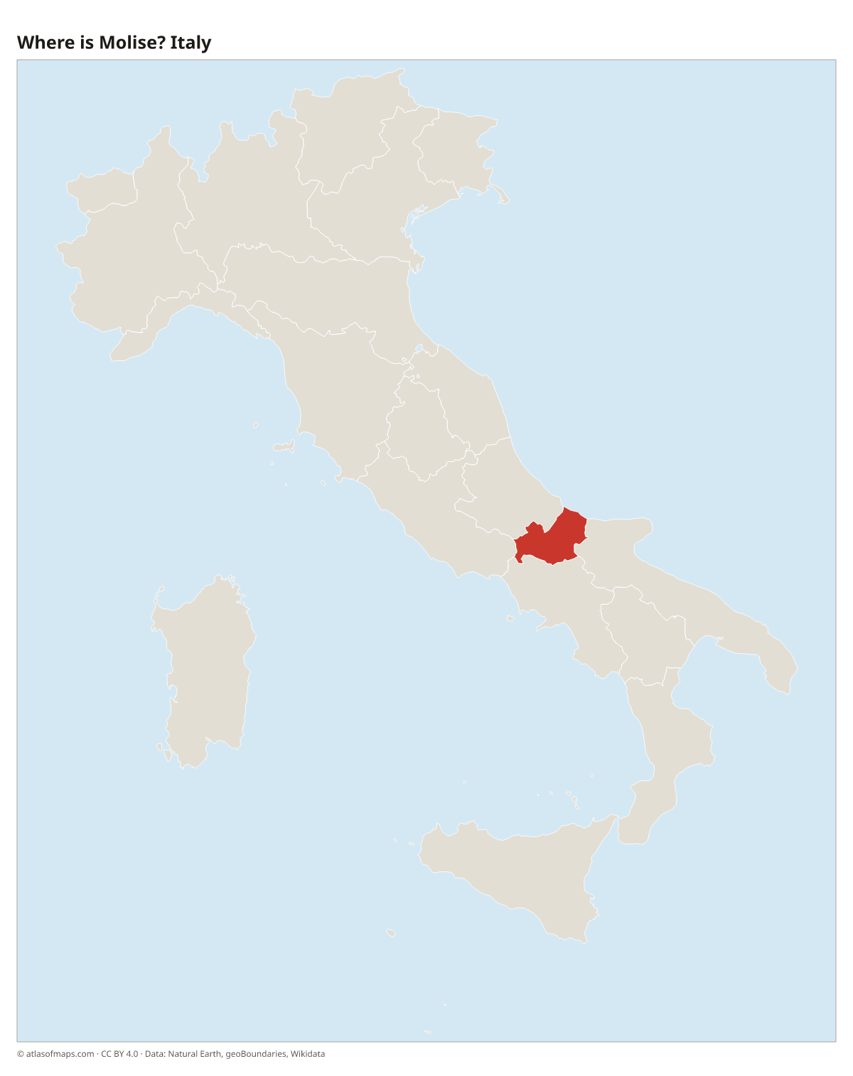 Location of Molise in Italy