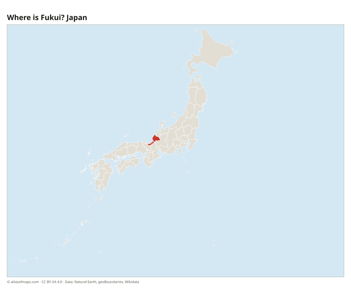 Location of Fukui in Japan