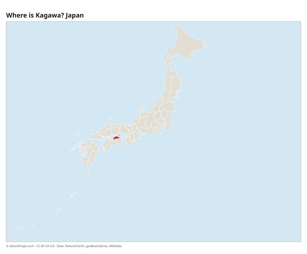 Location of Kagawa in Japan
