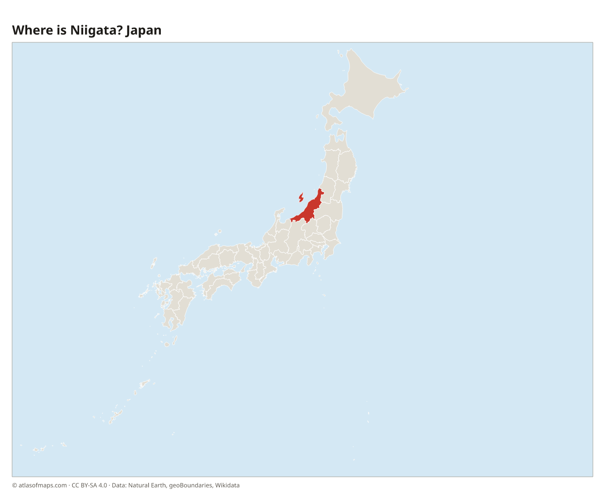 Location of Niigata in Japan