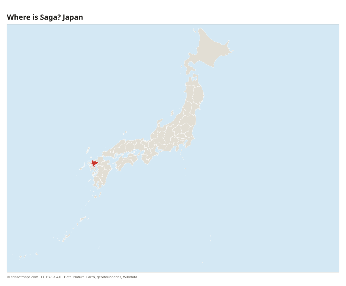 Location of Saga in Japan