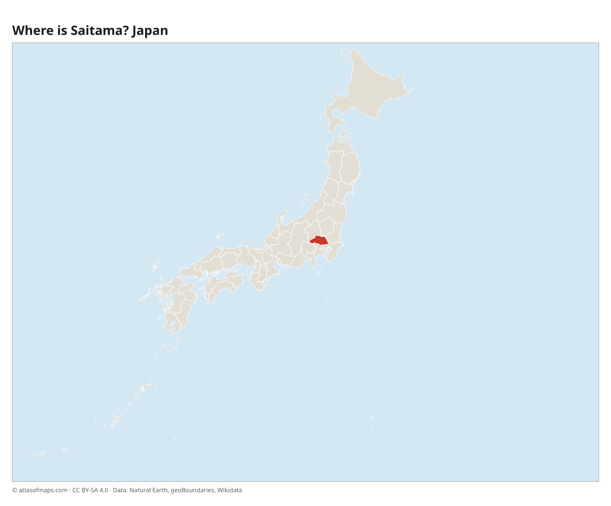 Location of Saitama in Japan