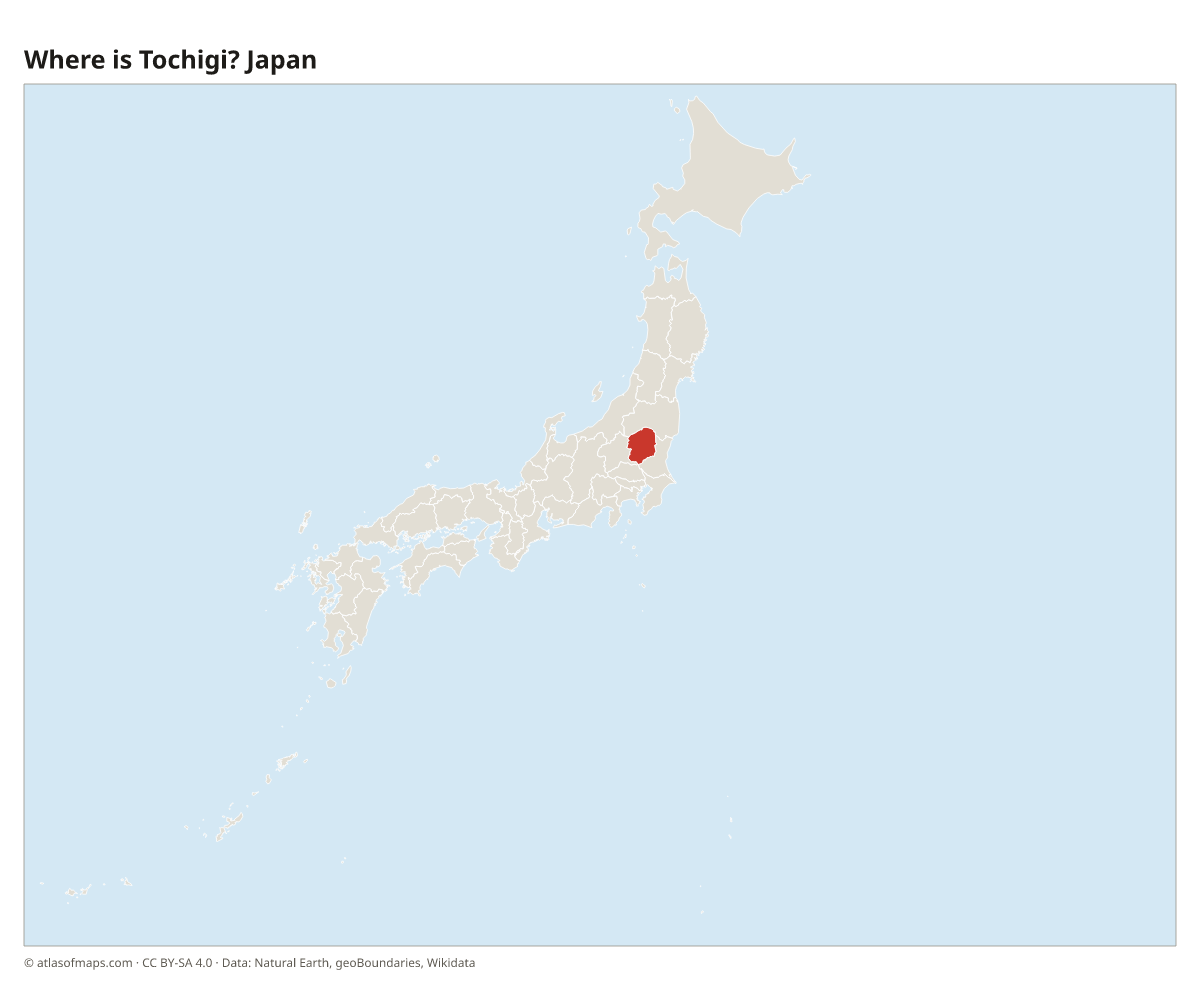 Location of Tochigi in Japan