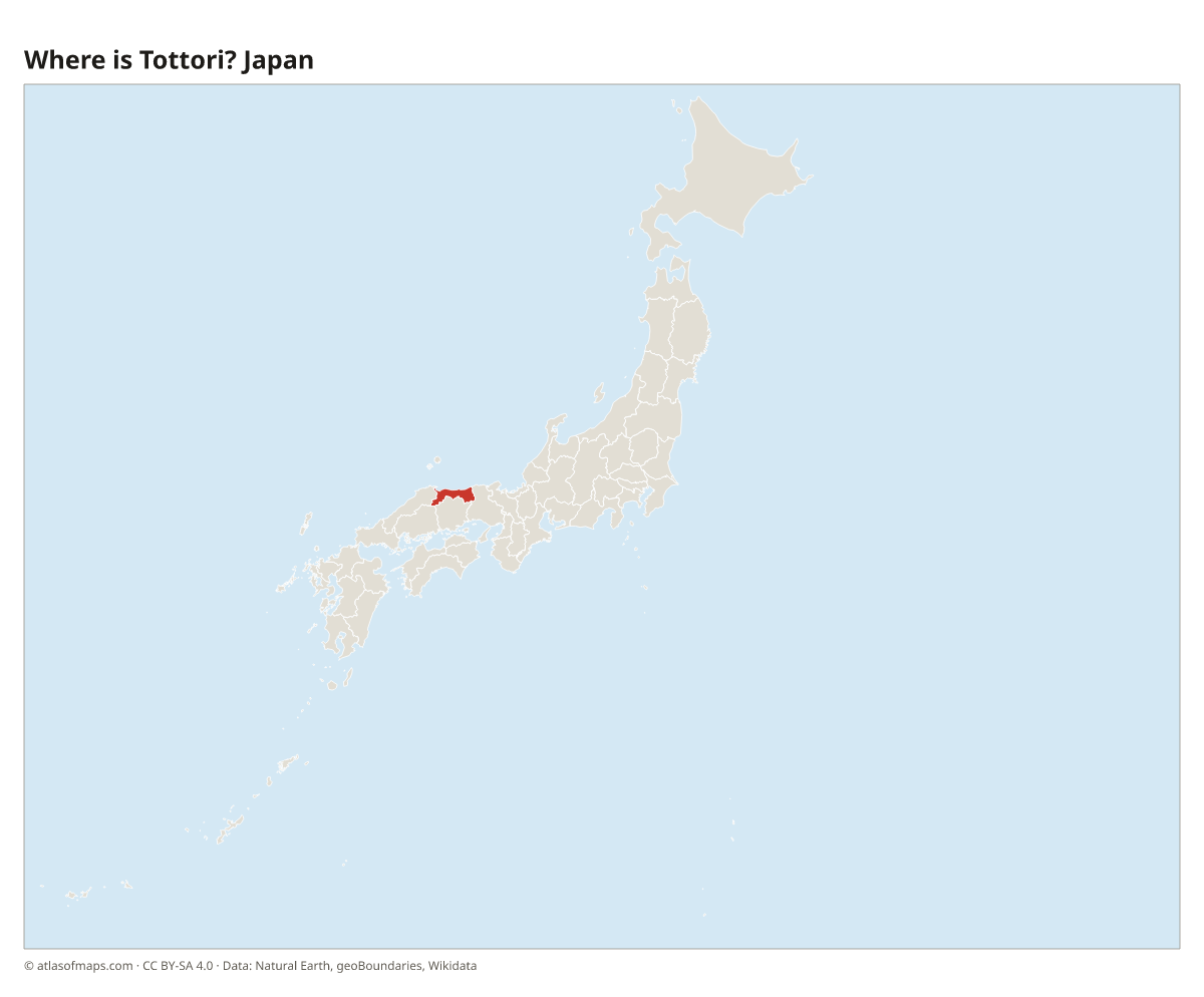 Location of Tottori in Japan