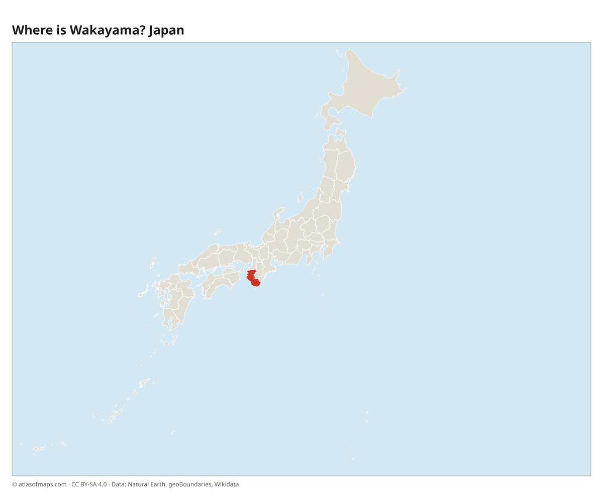 Location of Wakayama in Japan