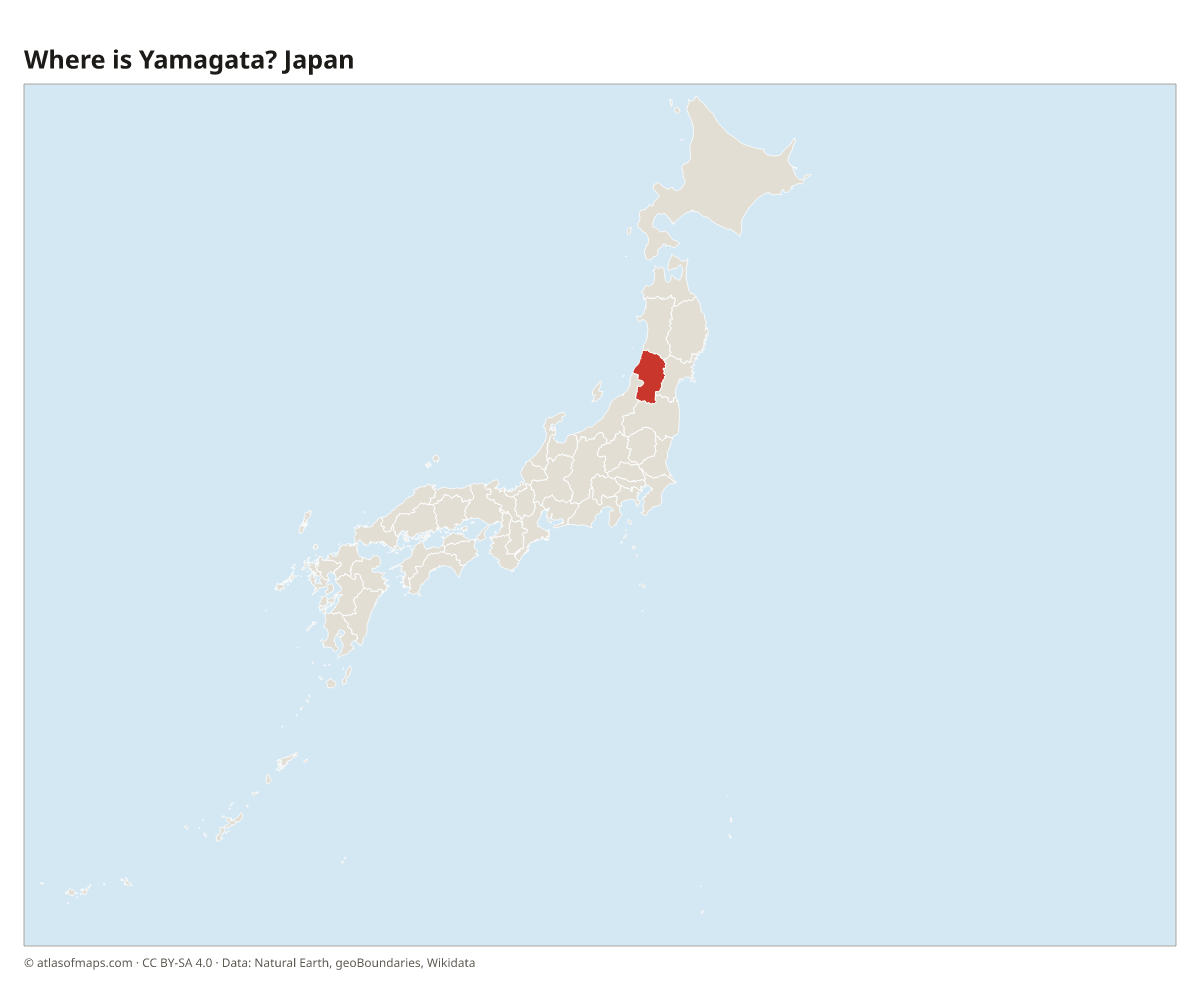 Location of Yamagata in Japan