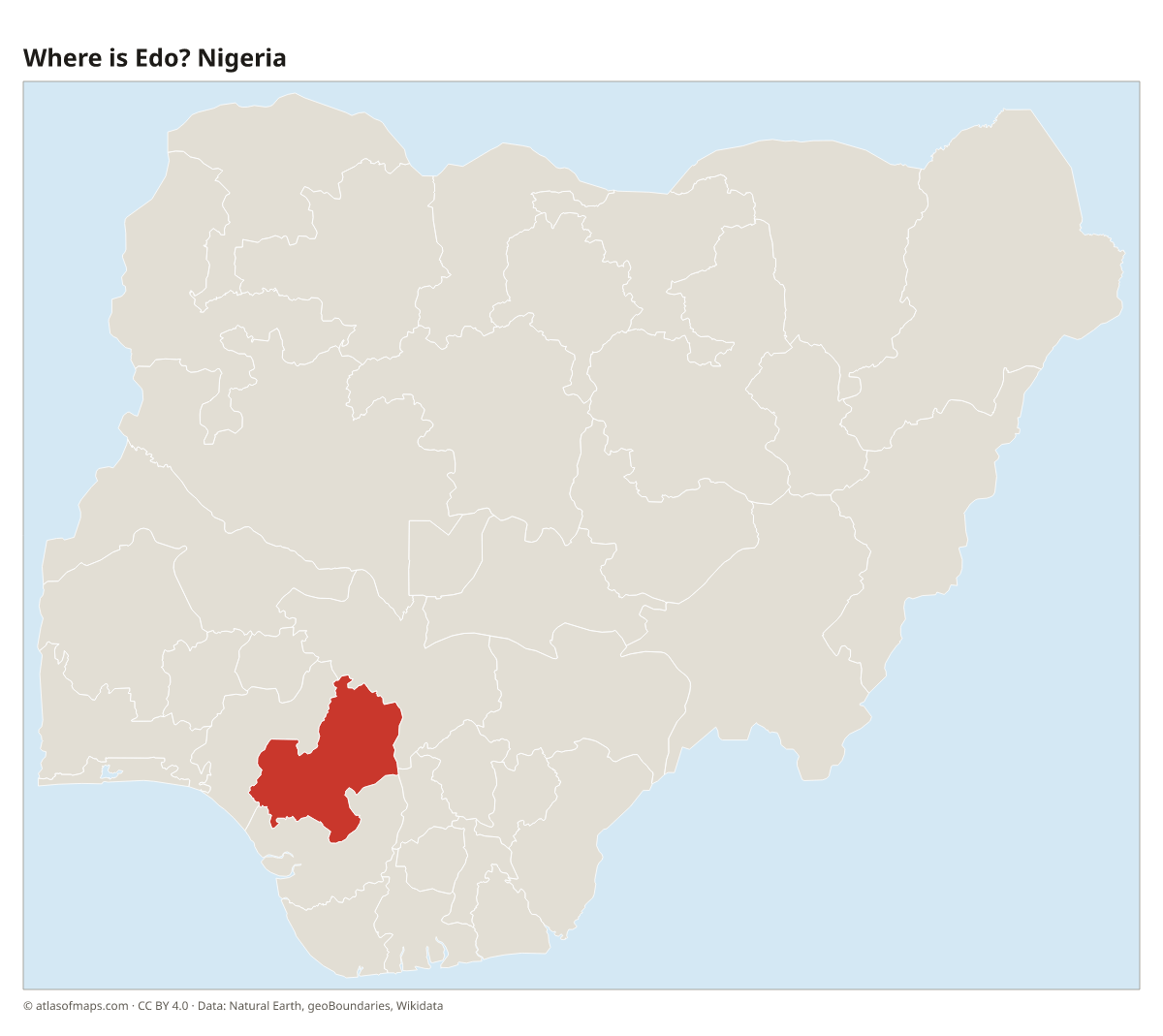 Location of Edo in Nigeria