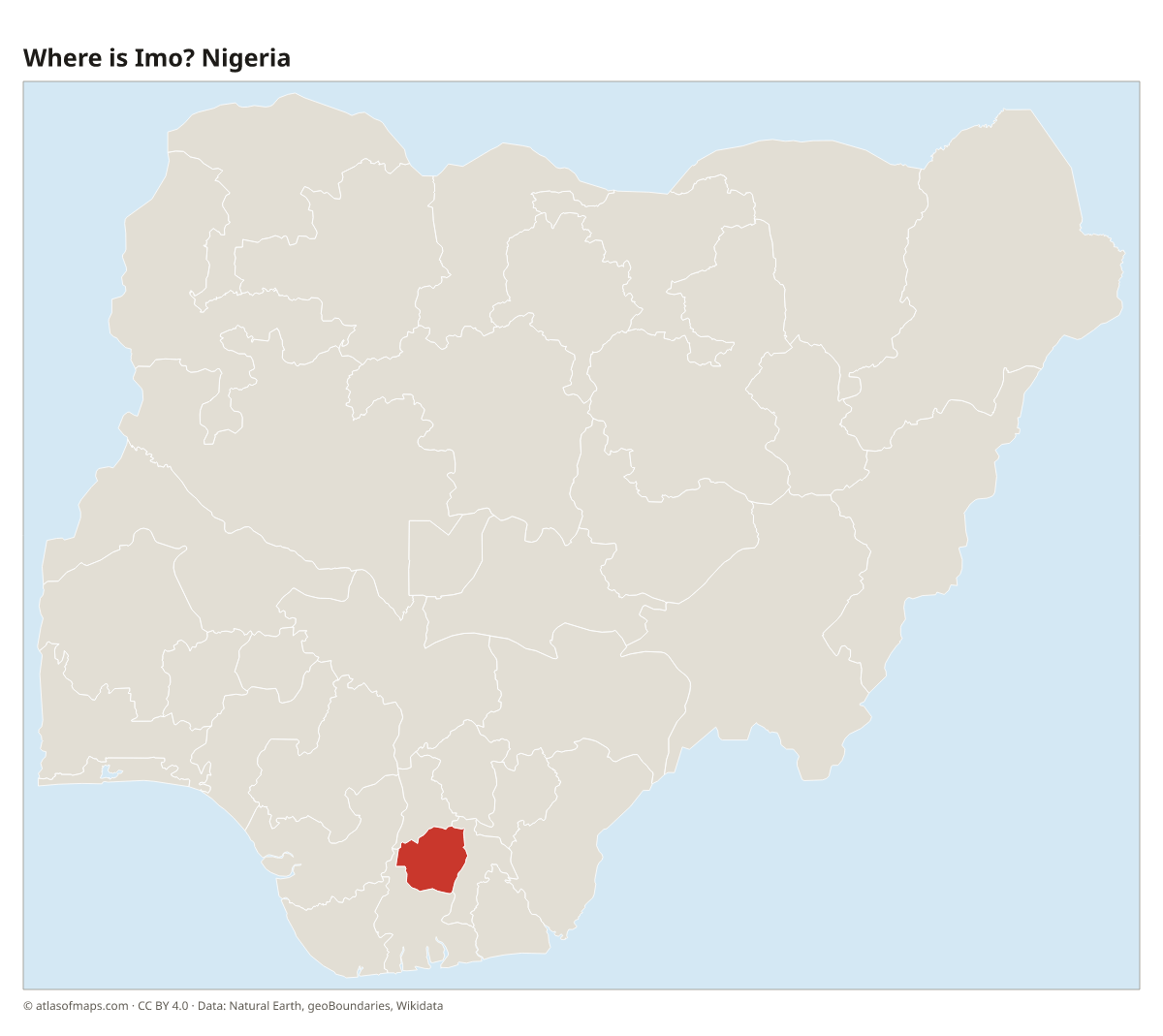 Location of Imo in Nigeria