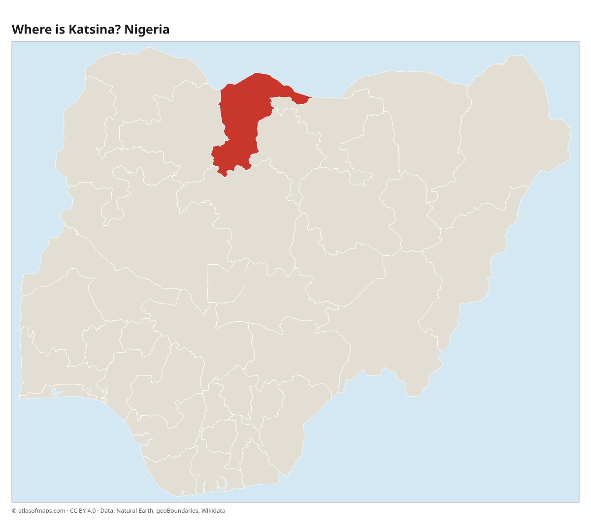 Location of Katsina in Nigeria
