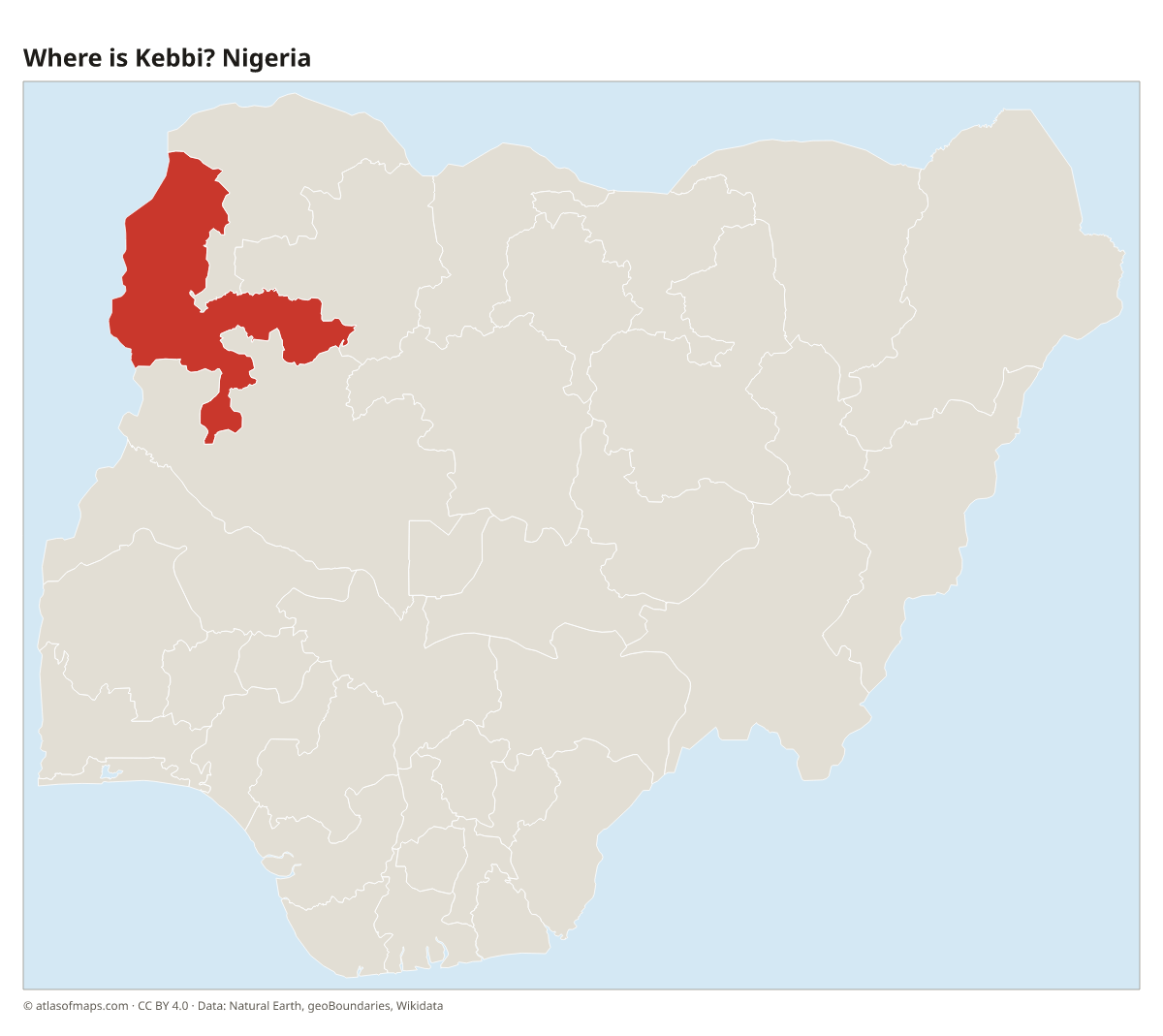 Location of Kebbi in Nigeria