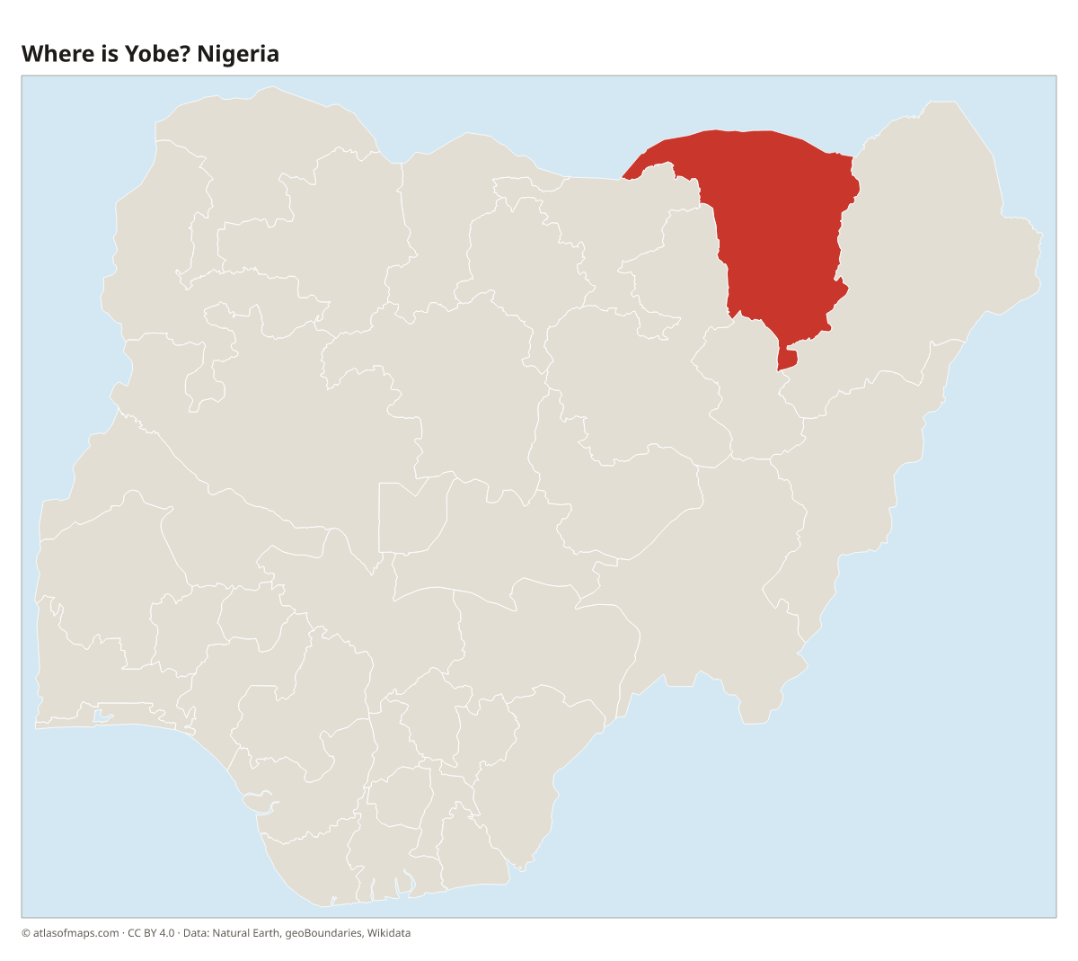 Location of Yobe in Nigeria