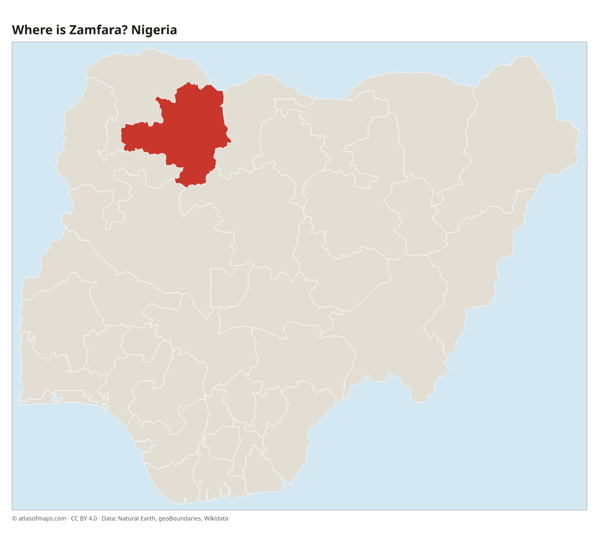 Location of Zamfara in Nigeria