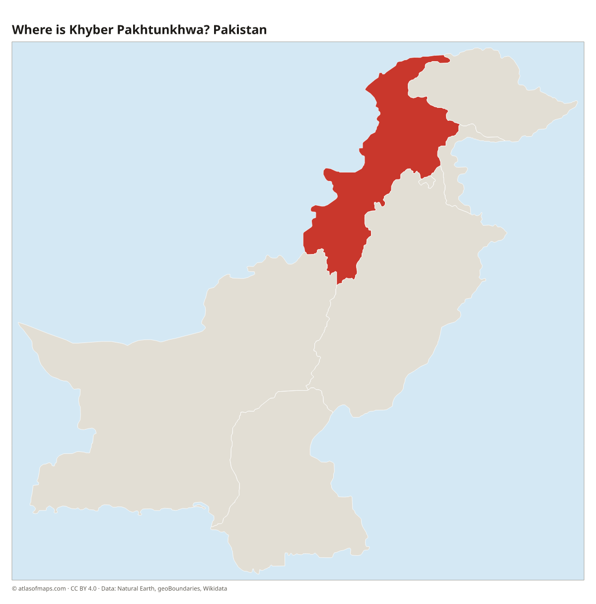 Location of Khyber Pakhtunkhwa in Pakistan