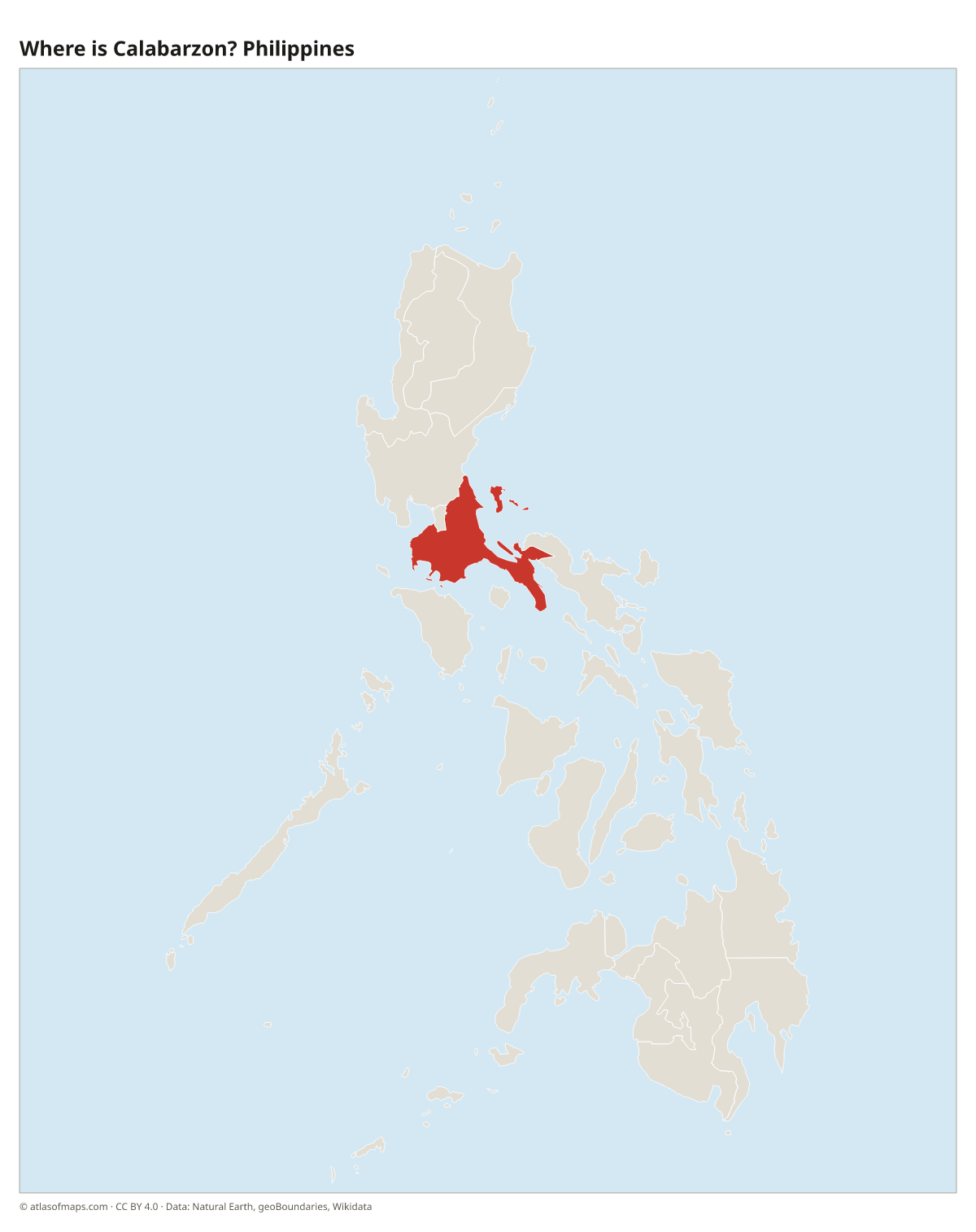Location of Calabarzon in the Philippines