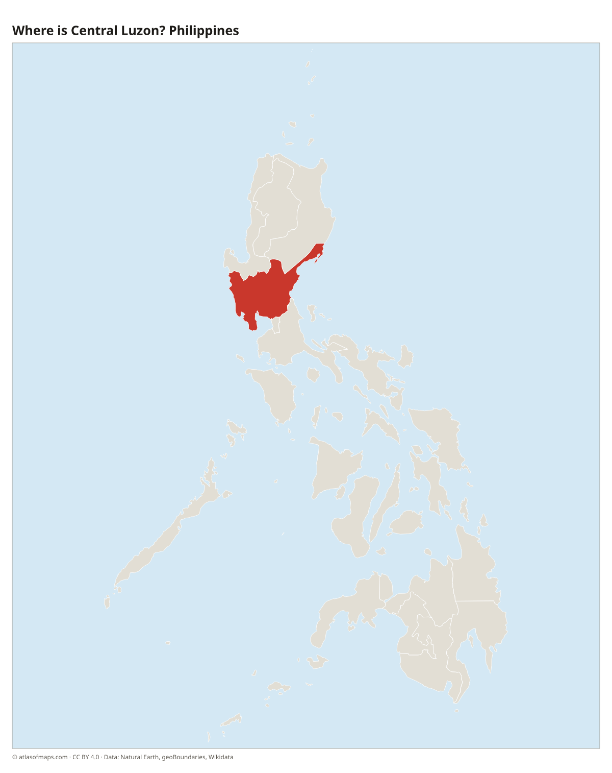 Location of Central Luzon in the Philippines