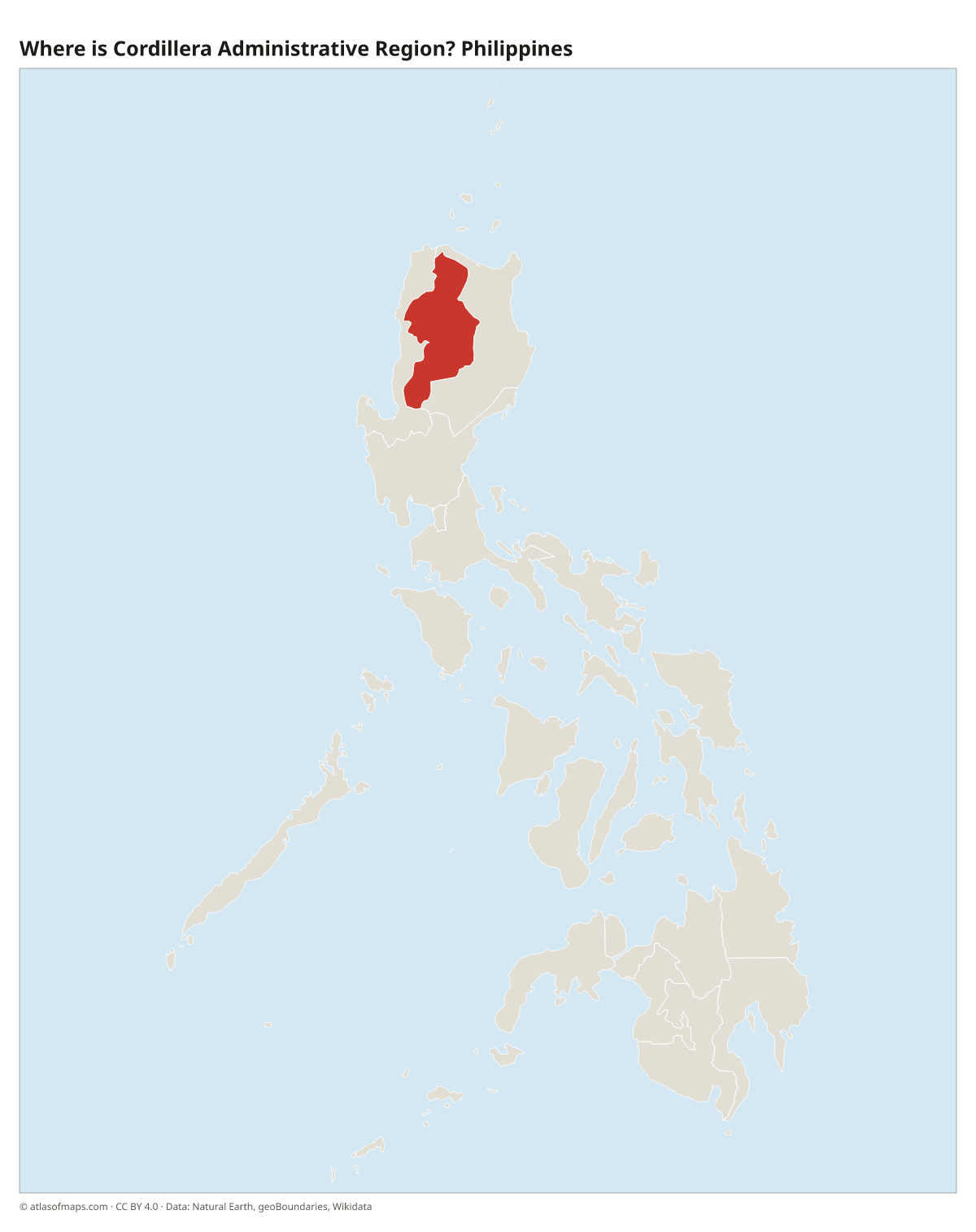 Location of Cordillera Administrative Region in the Philippines