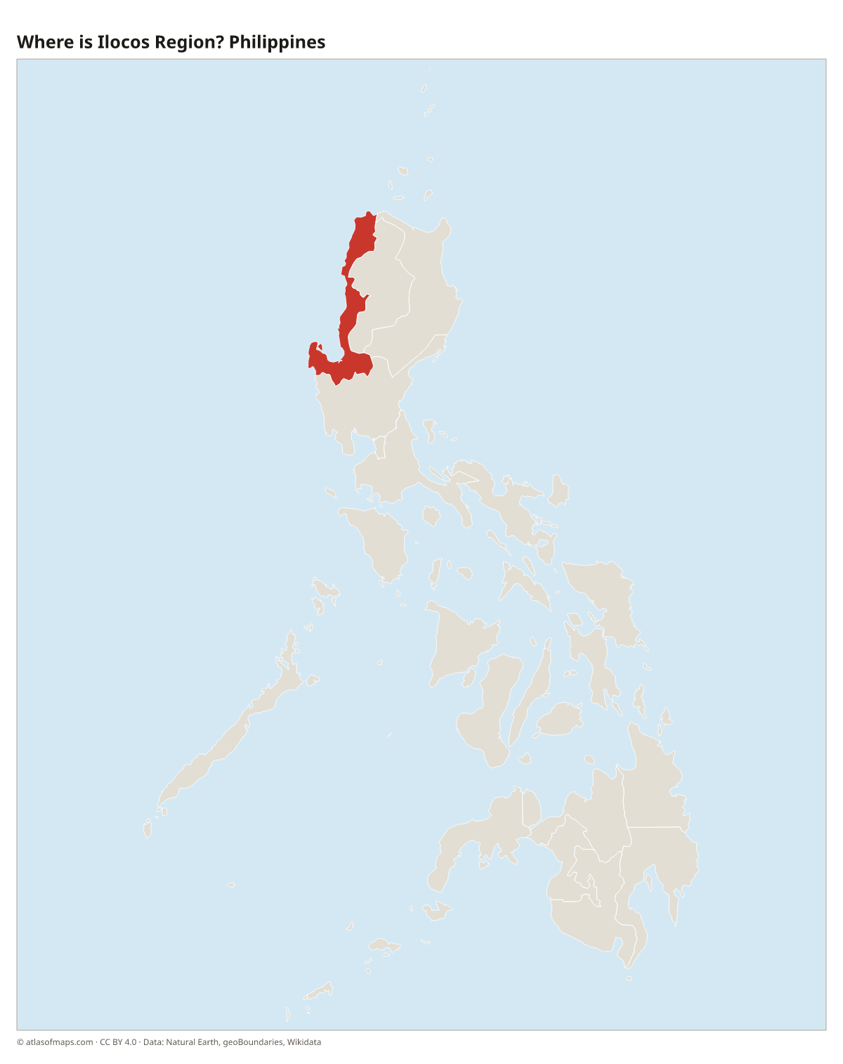 Location of Ilocos Region in the Philippines