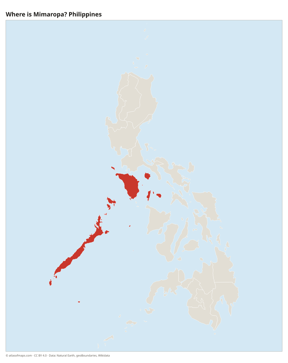 Location of Mimaropa in the Philippines