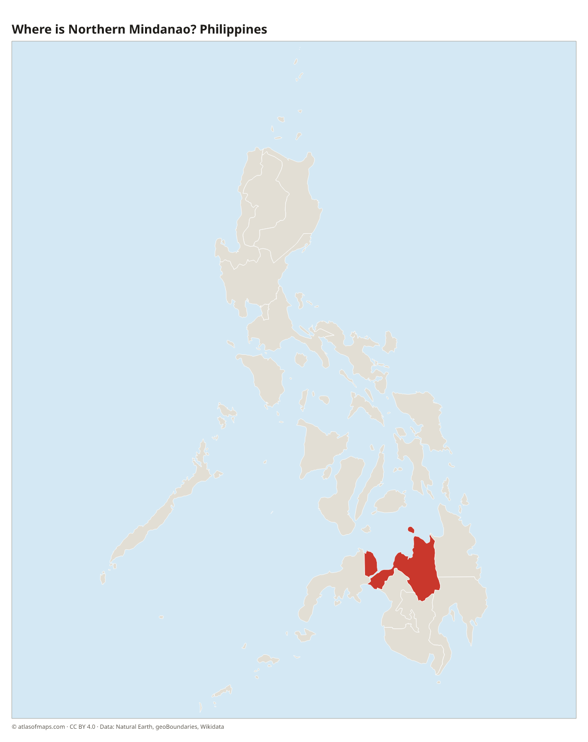 Location of Northern Mindanao in the Philippines