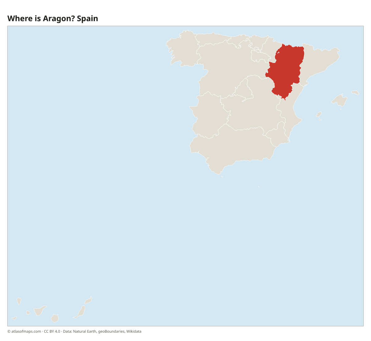 Location of Aragon in Spain