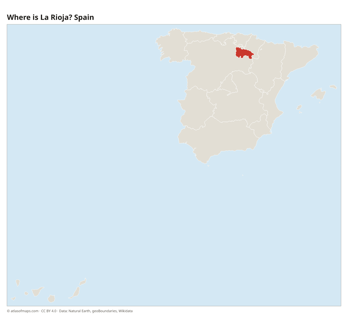 Location of La Rioja in Spain