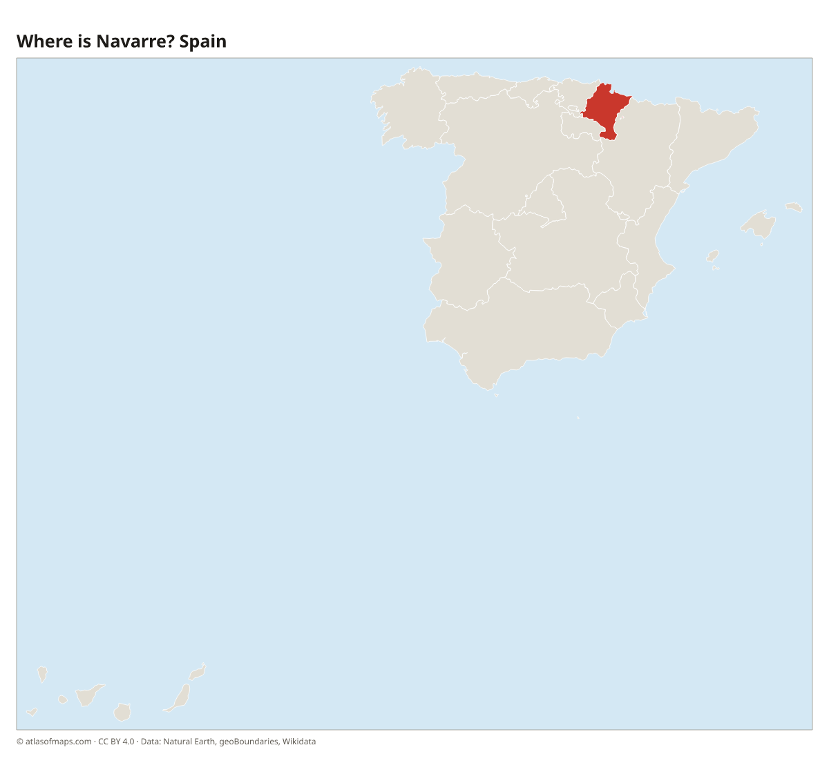 Location of Navarre in Spain
