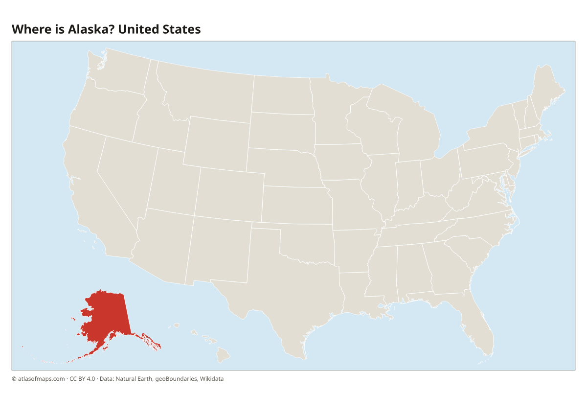 Location of Alaska in the United States