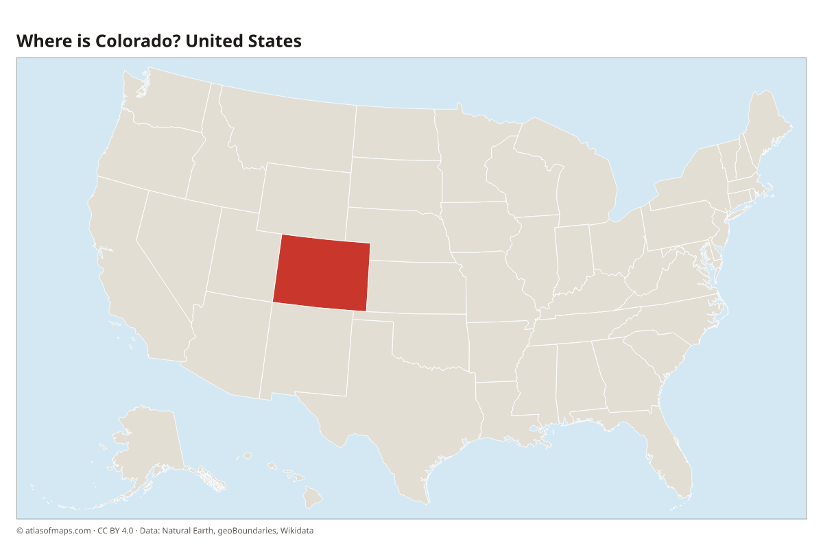 Location of Colorado in the United States