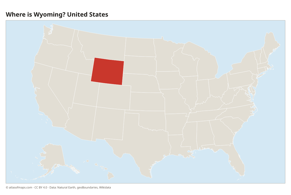 Location of Wyoming in the United States