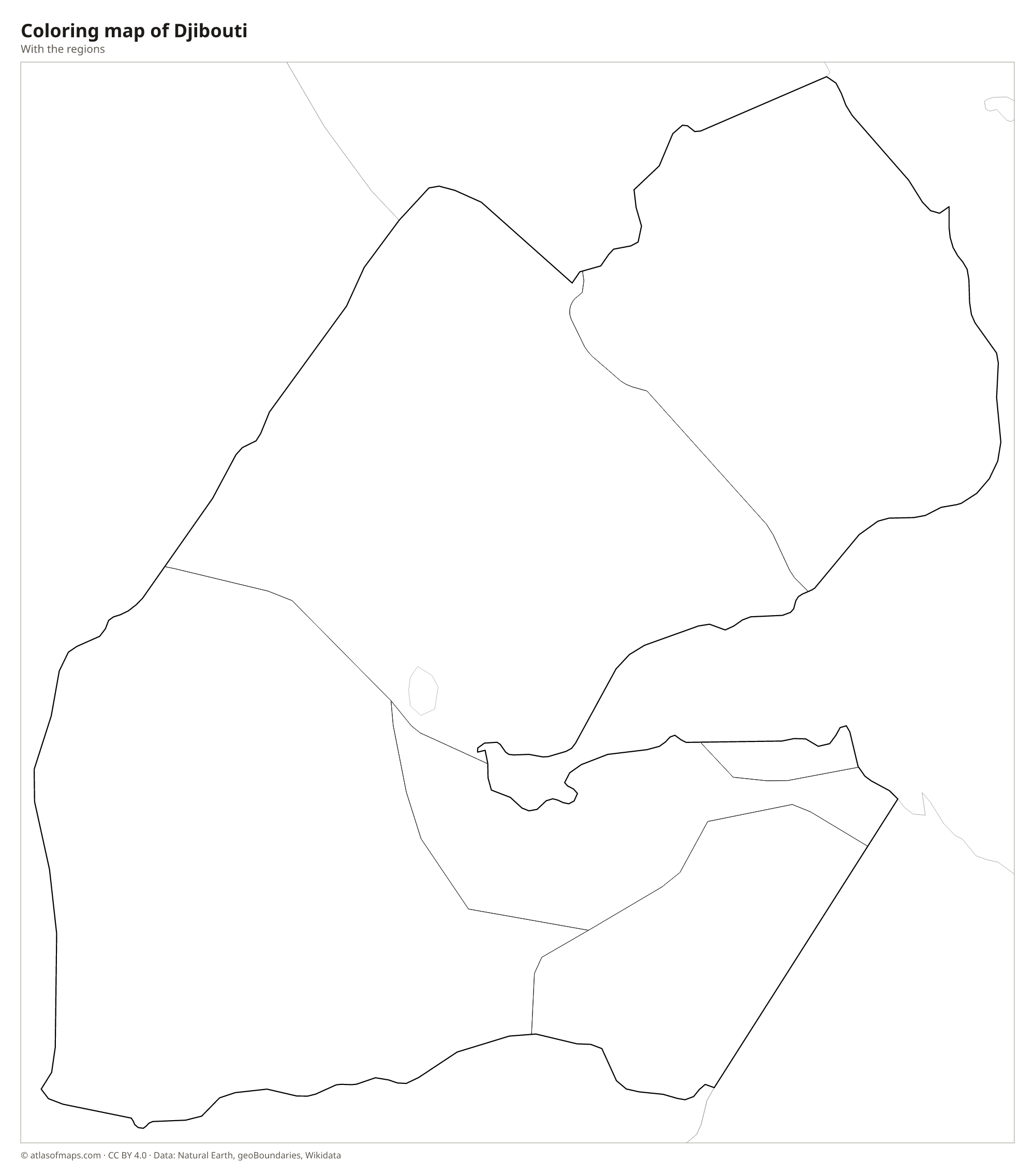 Coloring map of Djibouti