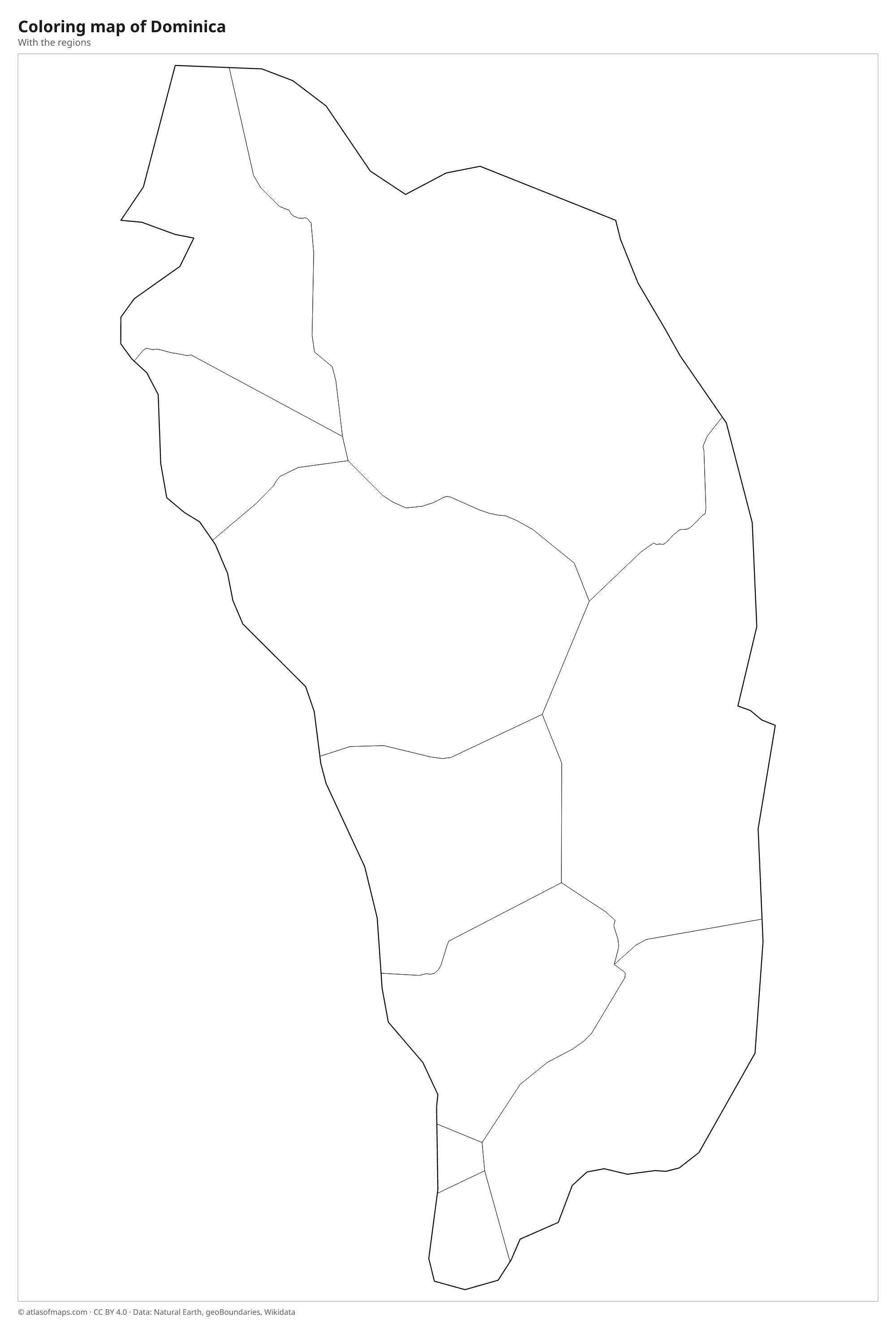 Coloring map of Dominica