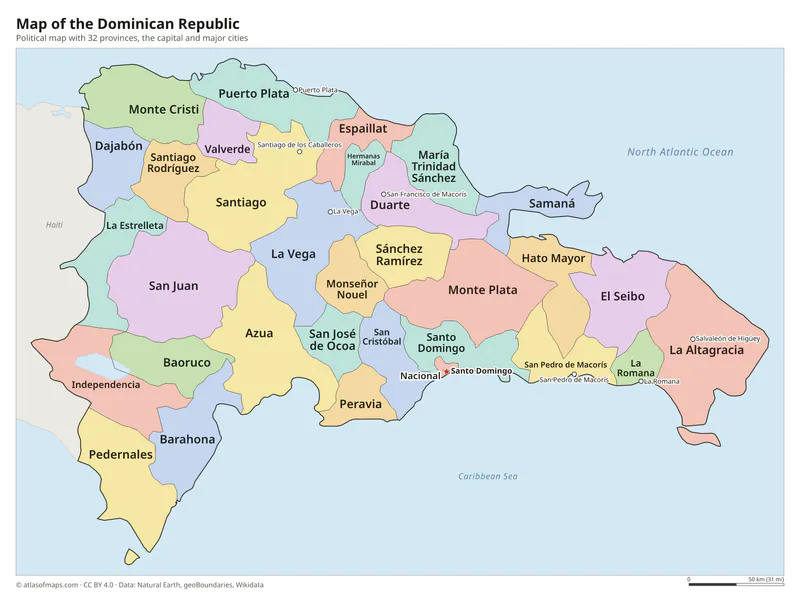 Map of the Dominican Republic