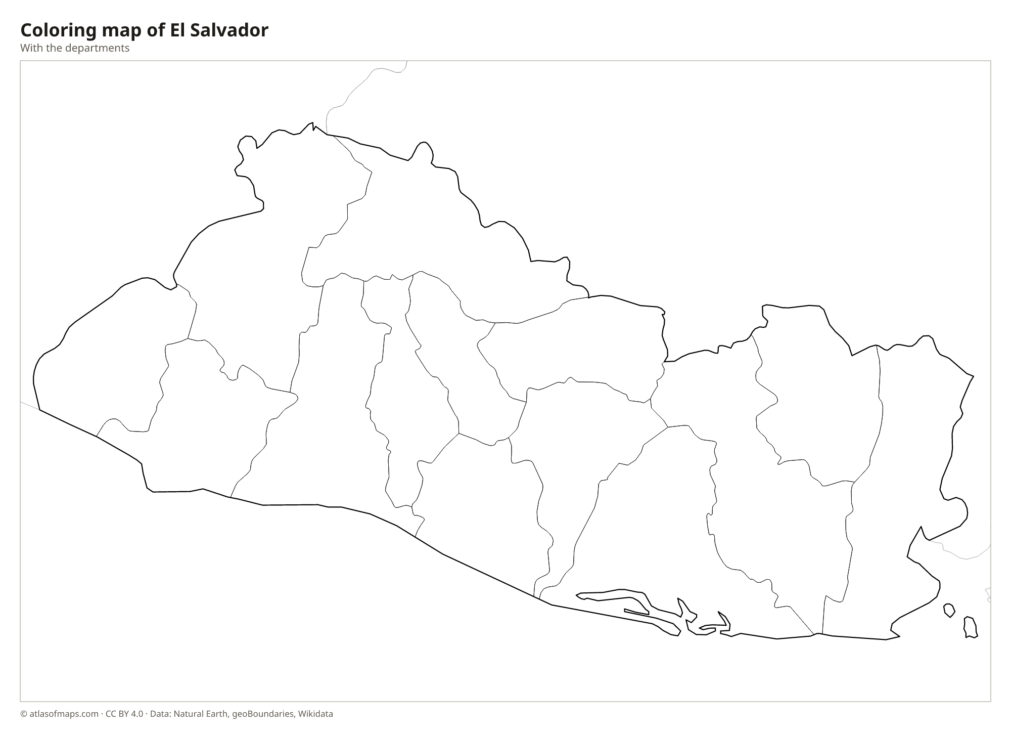 Coloring map of El Salvador