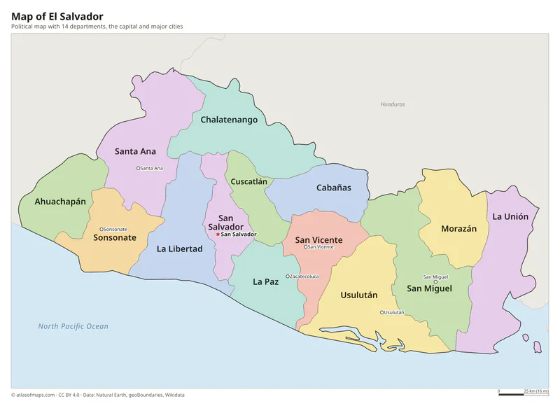 Map of El Salvador