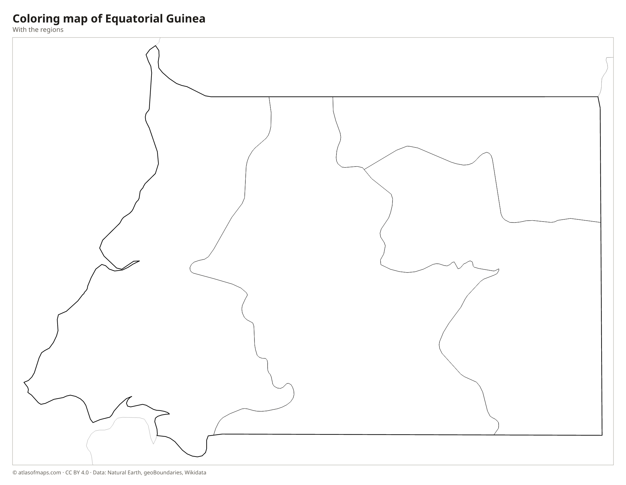 Coloring map of Equatorial Guinea